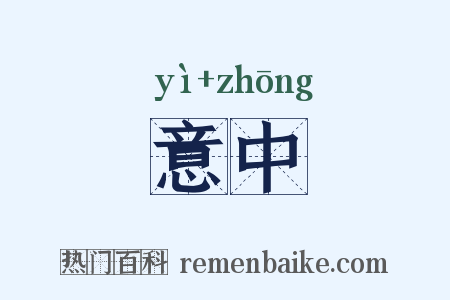 意中是什么意思的图片